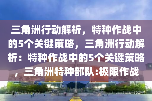 三角洲行动解析，特种作战中的5个关键策略，三角洲行动解析：特种作战中的5个关键策略，三角洲特种部队:极限作战