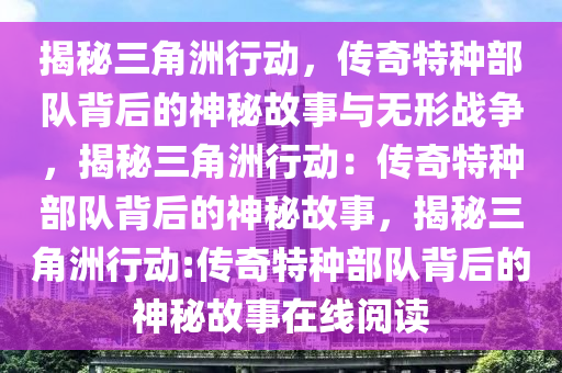 揭秘三角洲行动，传奇特种部队背后的神秘故事与无形战争，揭秘三角洲行动：传奇特种部队背后的神秘故事，揭秘三角洲行动:传奇特种部队背后的神秘故事在线阅读