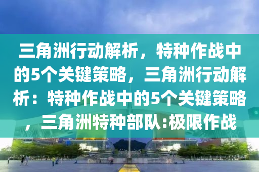 三角洲行动解析，特种作战中的5个关键策略，三角洲行动解析：特种作战中的5个关键策略，三角洲特种部队:极限作战
